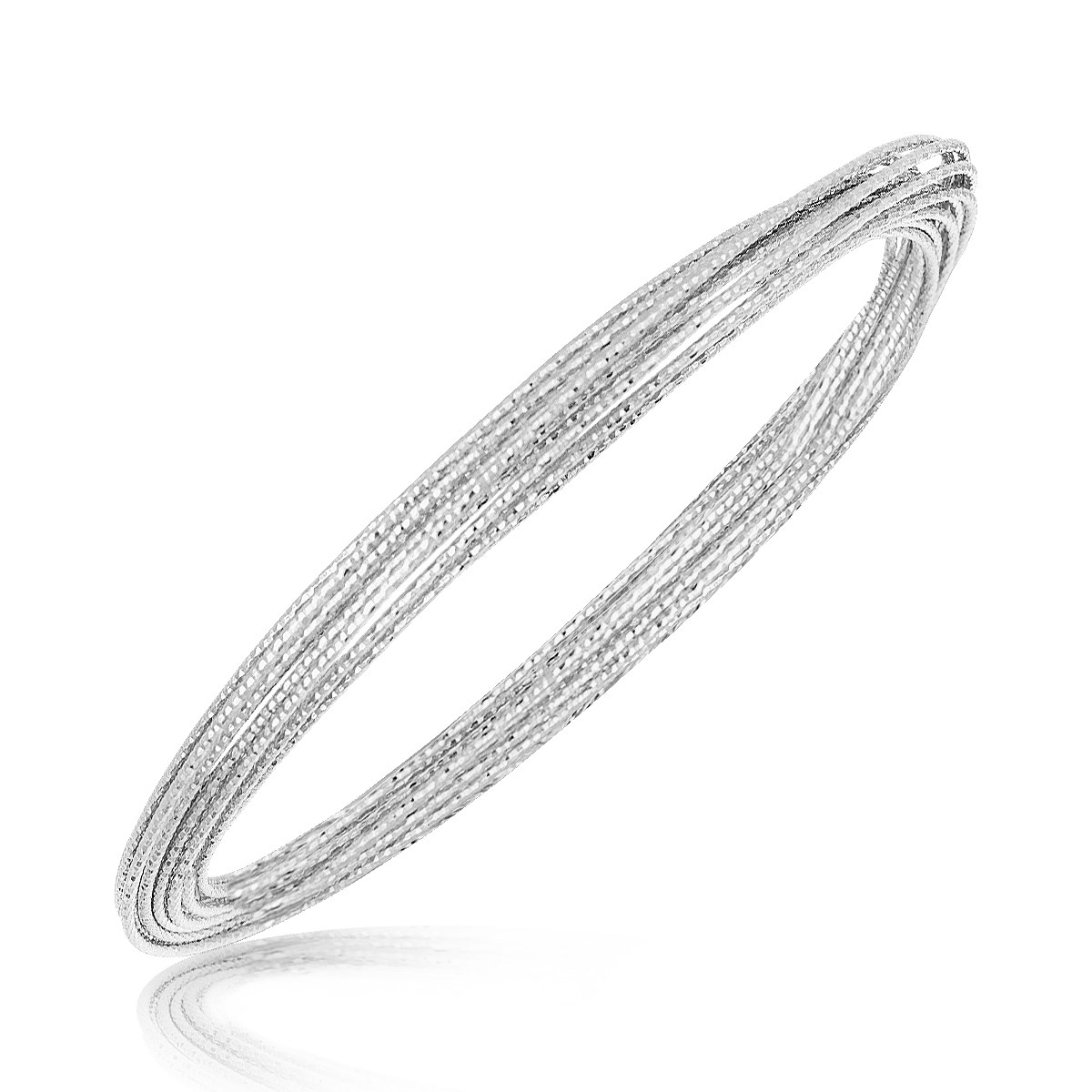 Charm bracelets - Textured Rhodium Plated Silver Ring with Citrine