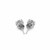 6mm Faceted White Cubic Zirconia Stud Earrings in 14k White Gold