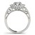 Two-Row Border Round Diamond Engagement Ring in 14k White Gold (2 cttw)