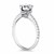 Diamond Collar Engagement Ring Mounting in 14k White Gold