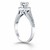 Diamond Halo Split Shank Engagement Ring Mounting in 14k White Gold