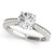 14k White Gold Antique Style Round Graduagted Single Row Diamond Engagement Ring (1 1/8 cttw)
