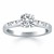 Cathedral Channel Set Engagement Ring Mounting with Princess Cut Diamonds in 14k White Gold