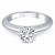 Solitaire Cathedral Engagement Ring Mounting in 14k White Gold