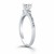 Diamond Accent Engagement Ring Mounting in 14k White Gold