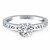 Princess Diamond Channel Set Engagement Ring Mounting in 14k White Gold