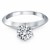 Knife Edge Solitaire Engagement Ring Mounting in 14k White Gold