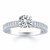 Diamond Micropave Milgrain Engagement Ring Mounting in 14k White Gold