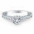 Diamond Micropave Milgrain Engagement Ring Mounting in 14k White Gold