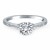 Diamond Accent Engagement Ring in 14k White Gold