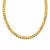 14k Yellow Gold 18 inch Polished Curb Chain Necklace with Diamonds
