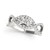 Two Stone Split Shank Infinity Design Diamond Ring in 14k White Gold (1/2 cttw)