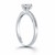 Engagement Ring Mounting with Diamond Channel Set Band in 14k White Gold