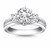 Multi Diamond Engagement Ring Mounting in 14k White Gold