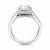 Diamond Halo Split Shank Engagement Ring Mounting in 14k White Gold