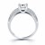 Tapered Pave Diamond Wide Band Engagement Ring in 14k White Gold
