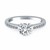 Diamond Channel Cathedral Engagement Ring Mounting in 14k White Gold
