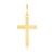 Small Polished Flat Cross Pendant in 14K Yellow Gold