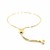 14k Yellow Gold Adjustable Lariat Style Heart Motif Bracelet (1.00 mm)