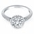 Diamond Halo Cathedral Engagement Ring Mounting with Accent Diamonds in 14k White Gold