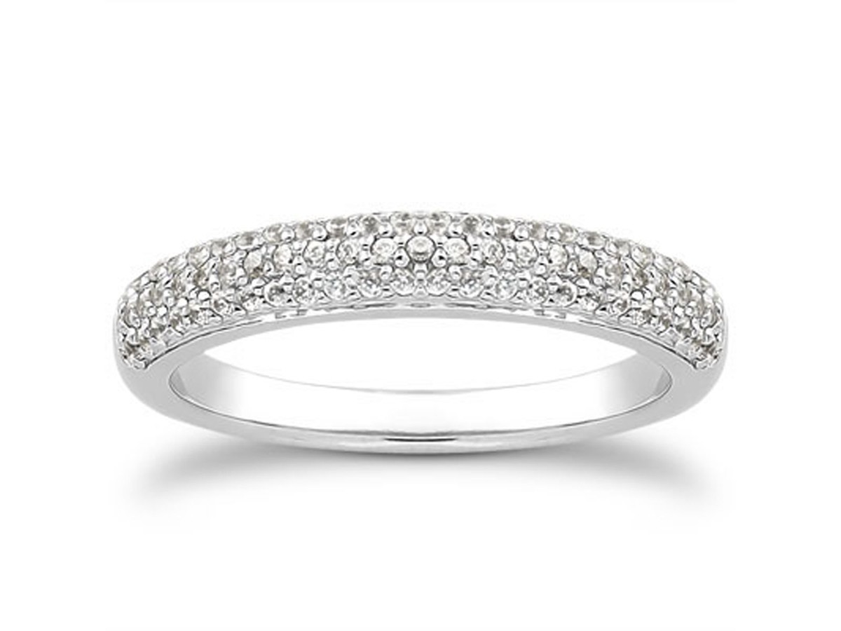micro pave diamond wedding rings