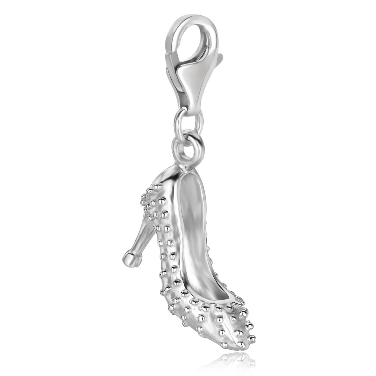 High Heel Studded Style Shoe Charm in Sterling Silver - Richard Cannon ...