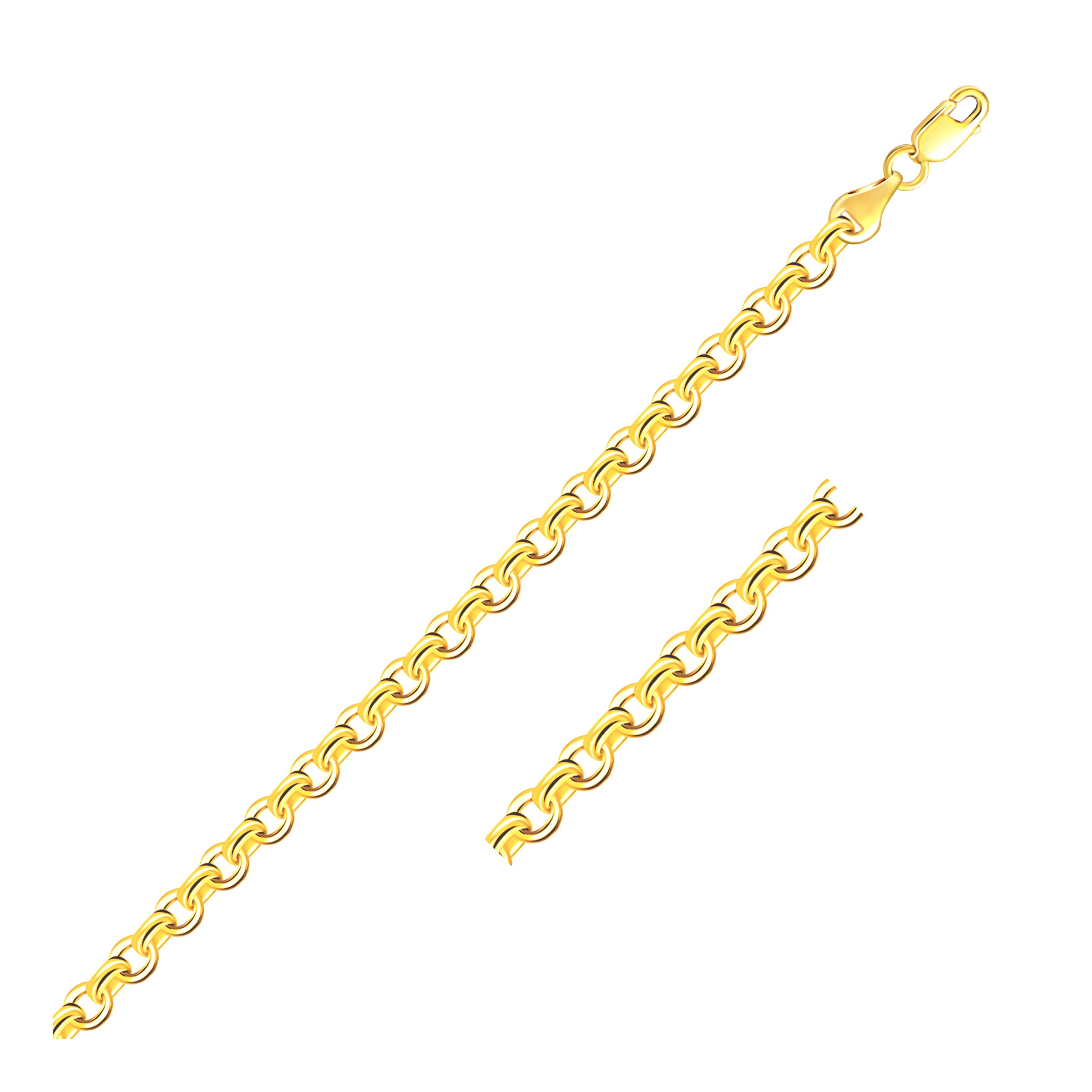 Cable Link Chain in 14K Yellow Gold (4.0 mm) - Richard Cannon Jewelry