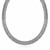 Rounded Style Mesh Necklace in Rhodium Plated Sterling Silver