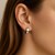 Small Snuggable Style Earrings in 10k White Gold