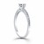 Engagement Ring Mounting with Pave Diamond Band in 14k White Gold