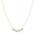 14K Yellow Gold Blue And White Topaz Dancing Drop Necklace