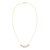 14K Yellow Gold Blue And White Topaz Dancing Drop Necklace