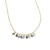 14K Yellow Gold Blue And White Topaz Dancing Drop Necklace