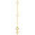 14K Yellow Gold Blue And White Topaz Dancing Drop Necklace