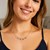 14K Yellow Gold Blue And White Topaz Dancing Drop Necklace