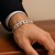 Classic Rhodium Plated Curb Bracelet in Sterling Silver (8.40 mm)