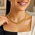 5-Row Panther Style Chain Necklace in 14k Yellow Gold