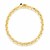 14k Yellow Gold 7 1/2 inch Oval Link Bracelet with Sapphire