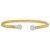 14K Yellow Gold Round End Tubogas Cuff Bangle (3.90 mm)