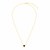 14k Yellow Gold 17 inch Necklace with Round Onyx