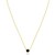 14k Yellow Gold 17 inch Necklace with Round Onyx