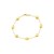 Polished and Textured Pebble Station Bracelet in 14k Yellow Gold (6.35 mm)