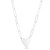 Sterling Silver Rhodium Plated Heart Paperclip Link Necklace