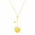 14k Yellow Gold Lariat Style Necklace with Tree of Life Pendant