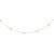 14k Yellow Gold Station Necklace with Round Diamonds