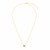 14k Yellow Gold 17 inch Necklace with Round Peridot