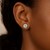 8.0mm Round CZ Stud Earrings in 14k Yellow Gold