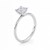 1 Carat Princess Lab Grown IGI G/VS1 Diamond Solitaire Ring in Sterling Silver