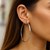 Sterling Silver Large Rectangular Profile Polished Hoop Earrings(75mm)