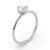 1 Carat Round Lab Grown IGI G/VS1 Diamond Solitaire Ring in Sterling Silver